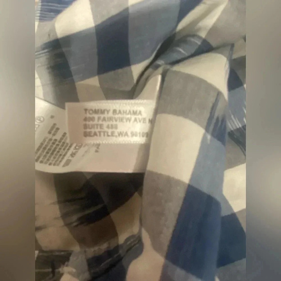 Tommy Bahama long sleeve plaid button up shirt blue/white size small - Picture 7 of 10